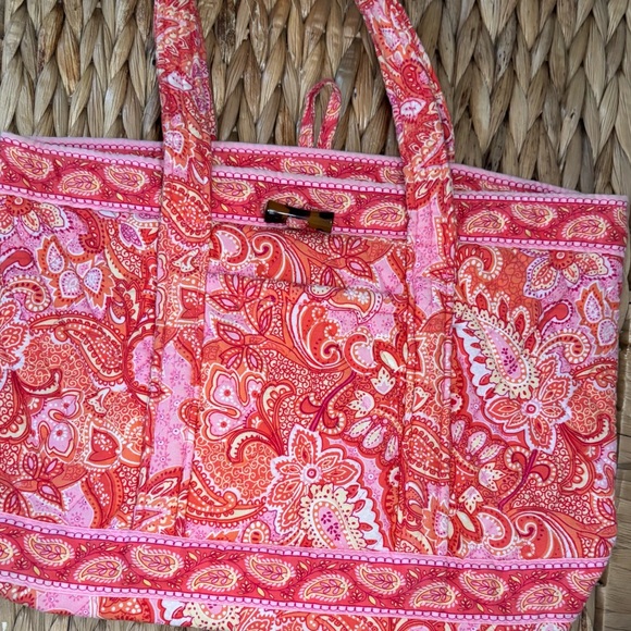 Vera Bradley Vibrant Pink Paisley Tote Bag - Picture 16 of 16